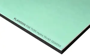 Doublage plaque de plâtre hydrofuge + polystyrène TH 35 - L. 2,50 x l. 1,20 m x Ép. 13 + 40 mm
