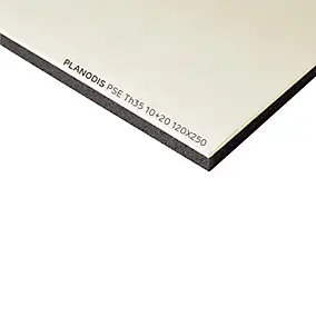 Plaque de doublage Planodis (TH35) 250 x 120 cm, ép. 9,5 mm + 20 mm (vendue à la plaque) zone "Nord"