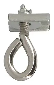 Butée avec anneau pour rail rideau express 19 x 12 mm, lot de 2 chrome Mobois