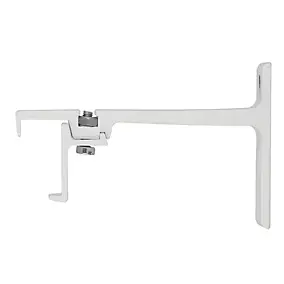 2 supports pour rail rideau 24x16 mm blanc avancée 80 mm Mobois