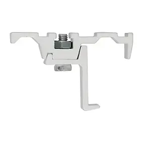 2 supports de plafond pour rail rideau simple 24 x 16 mm blanc Mobois