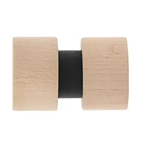 Embout cylindre pour barre à rideau bois de hêtre, noir mat Ø28mm Mobois