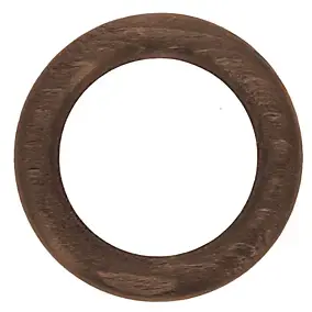 10 anneaux pour tringle à rideau D56 bois de hêtre chêne foncé Ø28mm Mobois