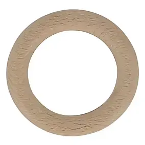 10 anneaux pour tringle à rideau D56 bois de hêtre beige Ø28mm Mobois