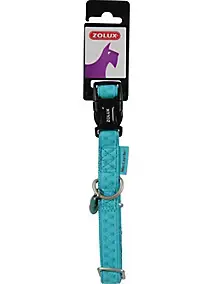 Collier réglable Mc Leather 20mm turquoise