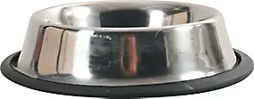 Ecuelle en inox ronde antidérapante pour chien, 0,7L