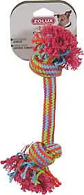 Jouet corde Zolux 2 nœuds 30cm pour chiens
