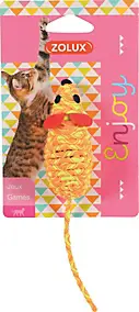 Jouet pour chat souris coloré en élastique Zolux