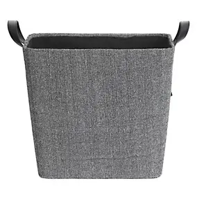 Panier à bûches et granulés en tissu Le Marquier Dama carré