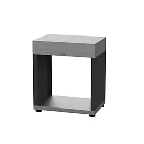Meuble ouvert DUO de cuisine extérieur 80 x 55 cm acier epoxy noir Le Marquier