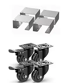 Kit 4 roues de meubles pour cuisine d'extérieure Le Marquier