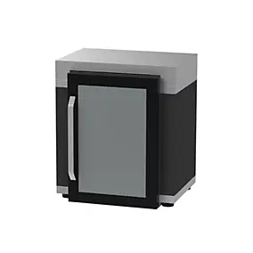 Meuble de cuisine d'extérieur Duo pour frigo 80 x 55 cm noir Le Marquier