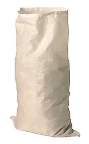 3 sacs à gravats en toile tissée blanche 30L