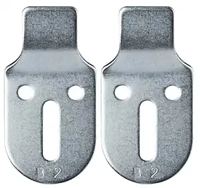 2 pattes de fixation acier zingué pour lavabo