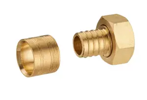 Raccord droit à glissement PER 1/2" D16 - Lot de 10 pièces