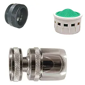 Aérateur sur rotule limiteur de débit 6,5 l/min Femelle 22 x 100 - Mâle 24 x 100 Noyon et Thiebault