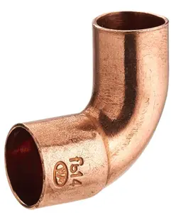 2 coudes pour tube cuivre Ø 16 mm avec embouts M/F angle 90 °