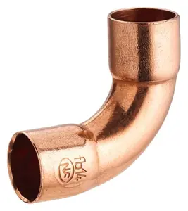 2 coudes cuivre pour tube cuivre - Ø 10 mm embouts F grand rayon 90 °