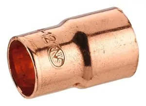 2 manchons cuivre à souder pour tube cuivre Ø 16 et 14 mm avec embouts F