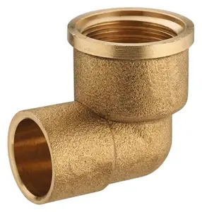 2 coudes fer cuivre embouts F 15x21 mm pour tube cuivre Ø 16 mm