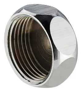 Bouchon femelle à visser en laiton chromé 15x21 mm