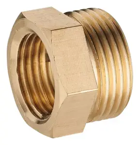 2 mamelons réduits en laiton avec embout M 20 x 27 mm et embout F 15 x 21 mm