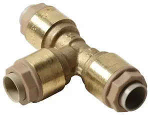 Tube et raccord en laiton de Ø 12 mm type té