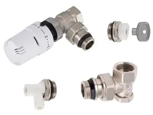 Kit thermostatique radiateur nickelé 15x21 mm (1/2)