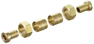 Lot de 10 raccords à glissement pour tube PER D.12 mm avec embout femelle 12x17 mm