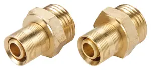 2 raccords avec bague à glissement pour tube PER - Ø 12 à visser M écrou mobile 15 x 21 mm