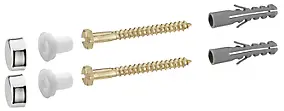 Fixation bois laiton pour WC 6 x 60 mm