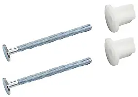 Fixation pour abattant WC tête ovale lg 6 x 75 mm