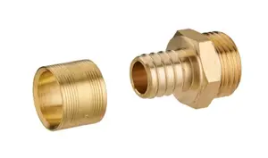 Raccord droit à glissement PER Mâle 3/8" D12 - Lot de 5 pièces