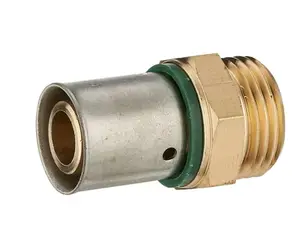 Raccord droit à sertir PER Mâle 1/2" - D16 - Lot de 5 pièces