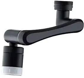 Extension éco aérateur d'eau orientable, bi-jets, noir, MTK