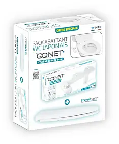 Pack WC japonais : abattant + kit lavant - Hygiène parfaite sans électricité - QQ Net Cleanfast