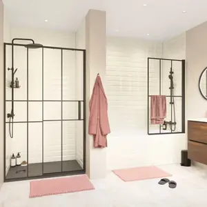 Colonne bain-douche thermostatique noir mat