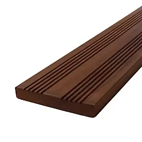Lame de terrasse en bois exotique Massaranduba L.275 x l.14,5 x ép.2,1 cm