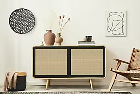 Rouleau de cannage en rotin tissé main 8 brins 100X60 cm