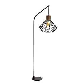 Lampadaire Sequoia métal noir E27 ⌀35 x H.160cm Seynave