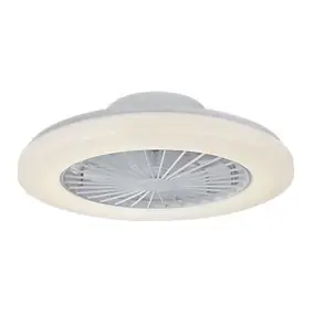 Ventilateur de plafond avec éclairage LED blanc Ø.50cm Seynave Ricardo