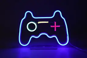 Néon LED manette gaming bleu IP20 L.30cm Seynave