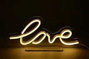 Néon LED Love jaune IP20 L.30cm 7W Seynave