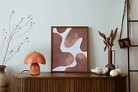 Lampe à poser en acier terracotta H.20 cm E14 40 W Seynave