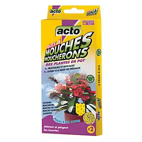 Piège à glu mouches et moucherons Acto - 2 pièges