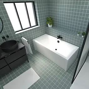 Baignoire Embleme Duo 180 x 80 cm sans tablier Valentin