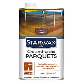 Cire anti-taches Starwax liquide bois foncé 1 L