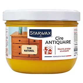 Cire antiquaire pâte bois ciré Starwax 375ml incolore