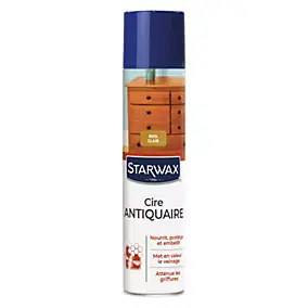 Cire antiquaire aérosol bois ciré clair Starwax 300ml