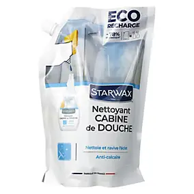 Eco-recharge nettoyant anti-calcaire cabine de douche Starwax 1L